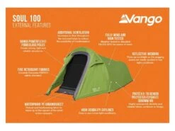 Vango Experience Tent Soul 100 -Outdoor Kampeersportwinkel 12 2 vango experience tent soul 100 eigenschapen buitenkant tersoult15077