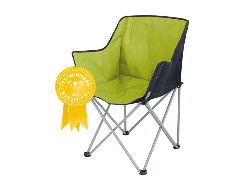 Eurotrail Vouwstoel Kampala Lime-Zwart 4 Eurotrail Vouwstoel Kampala Lime-Zwart - Afbeelding 2