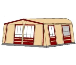 Te Velde Voortent Prelude 350 Cm Bordeaux -Outdoor Kampeersportwinkel 14 tevelde voortent prelude bordeaux 350 rechts 1