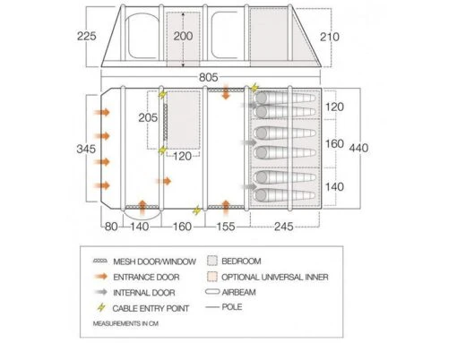 Vango Opblaasbare Tent Anantara IV Air Tc 650 Xl - Afbeelding 6