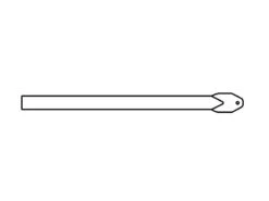 Umefa Campking Geplet Deel 25 Mm 115 Cm Zilververzinkt Staal