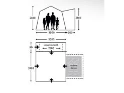Kampa Opblaasbare Camper-bus Tent Cross Air Tc -Outdoor Kampeersportwinkel 41 3 kampa opblaasbare camper bus tent cross air tc afmeting 9120001999