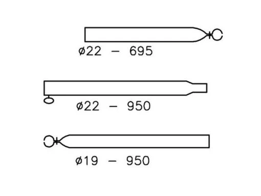 Umefa Campking Verandastang 22-19 Mm 170-250 Cm Zilververzinkt Staal