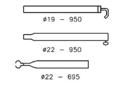 Umefa Campking Extra Dakligger 22-19 Mm 170-250 Cm Zilververzinkt Staal