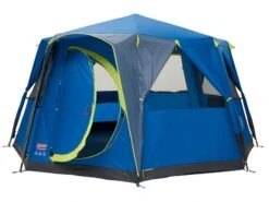 Coleman Familie Tent Octagon Blue-lime -Outdoor Kampeersportwinkel 64 2 coleman familie tent octagon blue lime 2000035750