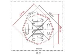 Coleman Familie Tent Octagon Blue-lime -Outdoor Kampeersportwinkel 64 3coleman familie tent octagon blue lime 2000035750