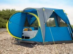 Coleman Familie Tent Octagon Blue-lime -Outdoor Kampeersportwinkel 64 4 coleman familie tent octagon blue lime 2000035750