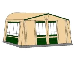 Te Velde Voortent + Uitbouw Prelude 250 Cm Groen -Outdoor Kampeersportwinkel 7 tevelde voortent prelude groen 250 links 1
