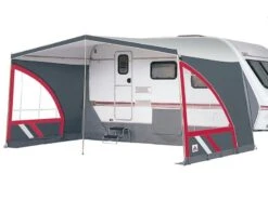 Dorema Caravanluifel Panorama -Outdoor Kampeersportwinkel dorema caravan luifel panorama antraciet rood panorama 2