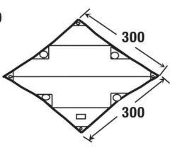 High Peak Tarp 1 -Outdoor Kampeersportwinkel high peak tarp 1 afmeting 10030 2