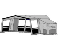 Te Velde Voortent De Vaart Lux 240 Cm Antraciet -Outdoor Kampeersportwinkel te velde voortenten met uitbouw en luifel de vaart lux antraciet2